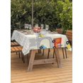 thumbnail image 3 of Outdoor Tablecloth with Umbrella Hole for Patio/Picnic/Party/Camping, Beige Childlike Fun Waterproof Table Cloth Rectangle Table Cover Washable, Abstract Modern City Car Silhouette (52"x 70"), 3 of 8