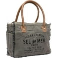 thumbnail image 3 of Rajeriya Tote Bag Upcycled Canvas Leather - Sel De Mer Handbag For Women, 3 of 5