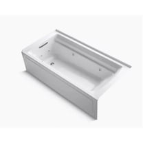 Kohler K-1124-La Archer Collection 72" Three Wall Alcove Jetted Whirlpool Bath Tub - White
