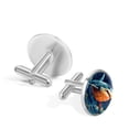 thumbnail image 3 of Shark Elegant Men's Stainless Steel Cufflinks Set for Formal Attire + Corporate Events, 3 of 6