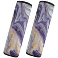 thumbnail image 2 of 2 Pcs Seat Belt Strap Covers Pad for Car Soft Flannel Car Seat Belt Shoulder for All Cars Purple Marble Pattern, 2 of 8