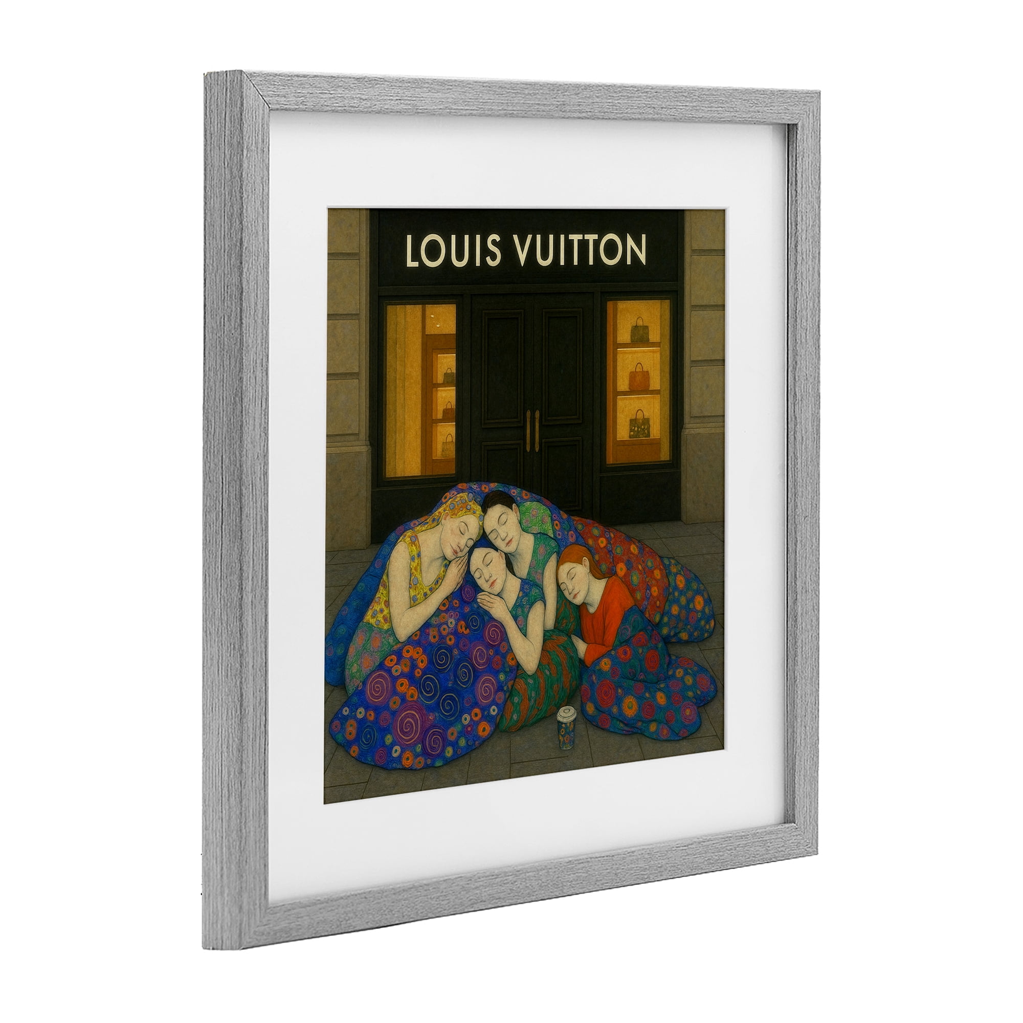 Stupell Industries Iconic Style Fashion Shop Gray Framed Print Under Glass, design by Grotto Studios
