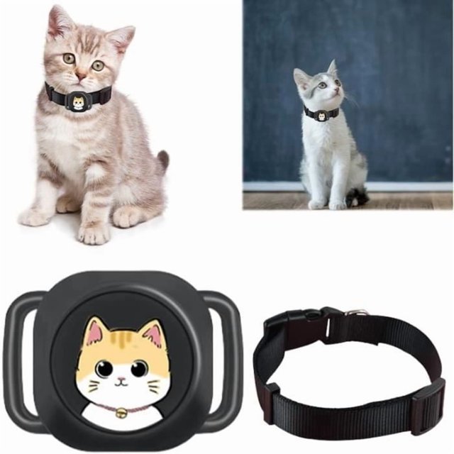 Collier GPS pour Animaux de Compagnie Anti-Fuite Anti-Perte, Traqueur GPS pour Chat, Traqueur GPS pour Chien, Collier GPS pour Chien et Chat, Suivi en Temps Réel