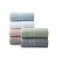 thumbnail image 2 of Nvzi 2 toallas de baño de algodón puro, toallas de mano de algodón suave, supersuaves y altamente absorbentes para ducha, piscina, spa, gimnasio y uso diario, 70 x 140 cm (azul pavo real)., 2 of 5