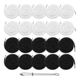 thumbnail image 1 of Uxcell 20pcs Cuerdas de Cordón 51" Reemplazo de Cordón de Sudadera con Enhebrador para Sudaderas, Pantalones, Gorras, Blanco+Negro, 1 of 7