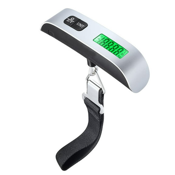 Digital Luggage Scale 110 LB – Stainless Steel Hanging Handheld Travel Scale with Tare Function, Temperature Sensor & Easy-Read Display