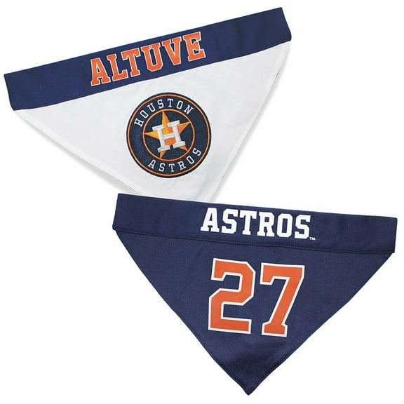 Pets First MLBPA Jose Altuve Reversible Dog Bandana - Licensed, Reversible Pet Bandana - 2 sided Bandana