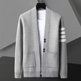 thumbnail image 3 of Men's Knit Cardigan Sweater For Fall Casual Open Front Outerwear Relaxed Fit Knitwear For Men, 3 of 3
