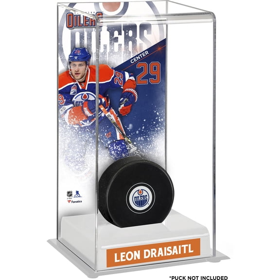 Leon Draisaitl Edmonton Oilers Deluxe Tall Hockey Puck Case