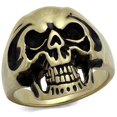 thumbnail image 1 of IP Antique Copper Stainless Steel Ring with Epoxy, Jet - Size 13, 1 of 1