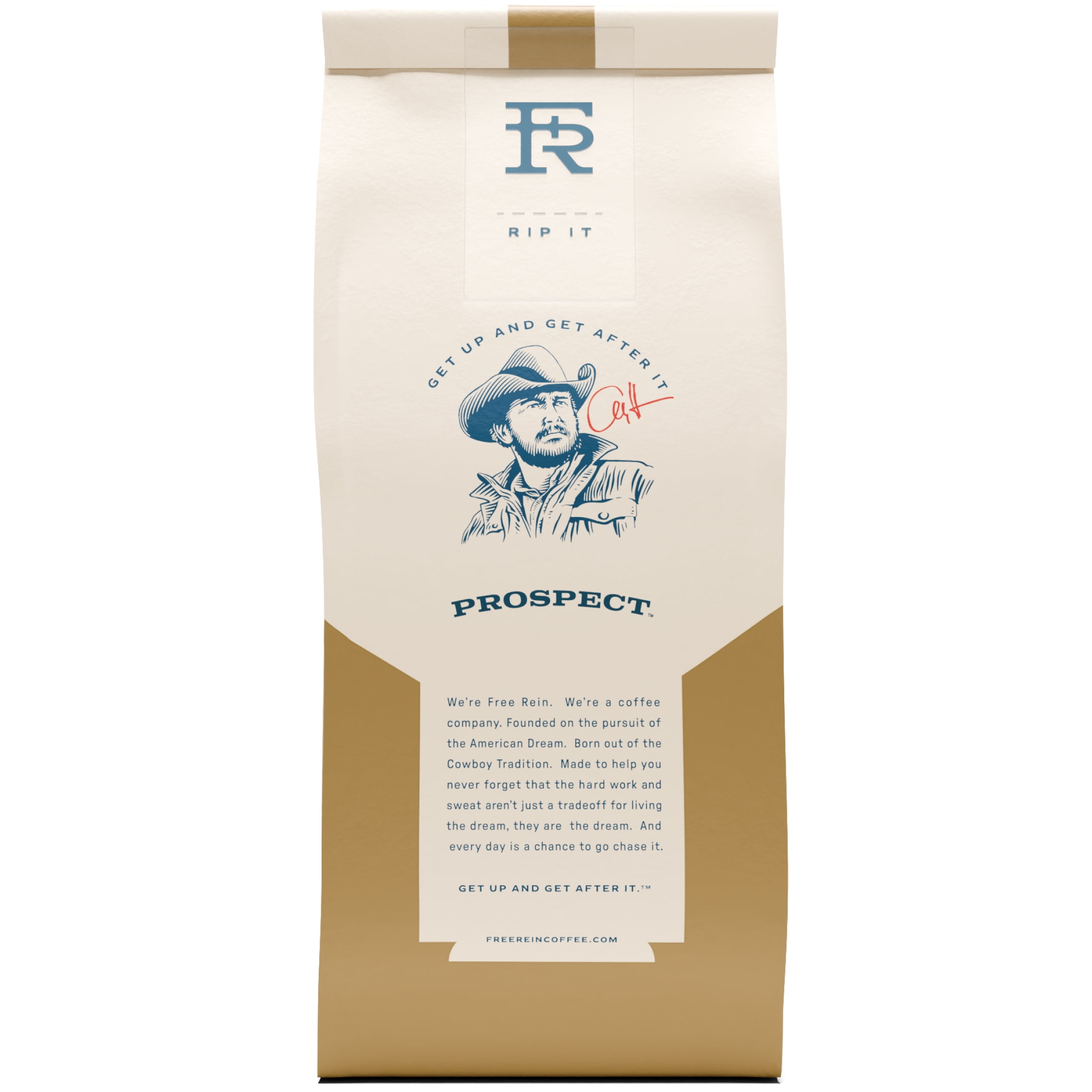 (6 pack) Free Rein Coffee Company, Prospect Light Roast Ground Coffee - Smooth and Crisp Coffee, Roasted in America, 12oz Bag