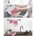 thumbnail image 5 of Happy Mother's Day Kitchen Dish Towels for Drying Dishes Set of 3, Farmhouse Pink Floral Love Heart Waffle Weave Microfiber Hand Tea Bathroom Towels Quick Dry & Absorbent Towel 12x12, 5 of 7