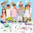 thumbnail image 2 of Cartoon Party Favors, 50pcs Cartoon Birthday Favors - Goodie Bags Key Chains Stickers Photo Props for Birthday Decorations, 2 of 5