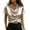 Beige, variant on Women’s Satin Short Sleeve Tops Lapel Collar Dress Shirt Summer Comfy Temperament Business Blouses