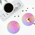 thumbnail image 5 of Balery 6 Pcs Colorful Glittersleather Coasters Set, Drink Table Cup Coasters For Living Room Kitchen Coffee Decor, 5 of 9