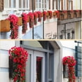 thumbnail image 6 of Hanging Artificial Violet Flower Basket Bunch Decoration, for Wall Decoration, 6 of 8