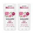 thumbnail image 1 of Schmidt's Aluminum Free Natural Deodorant for Women and Men, Rose and Vanilla with 24 Hour Odor Protection, Certified Natural, Vegan, Cruelty Free, 2.65 oz Pack of 2, 1 of 8