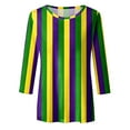 thumbnail image 5 of PMUYBHF T-Shirt Imprimé Joyeuses Fêtes Manches 3/4 Col Rond Blouse 4624 L, 5 of 5