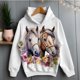 thumbnail image 3 of Sudadera con capucha con estampado 3D de animales, divertida, pollo, ardilla, caballo, conejo, para hombre y mujer, sudadera de gran tamaño a la moda, abrigo de calle para mujer, 3 of 4