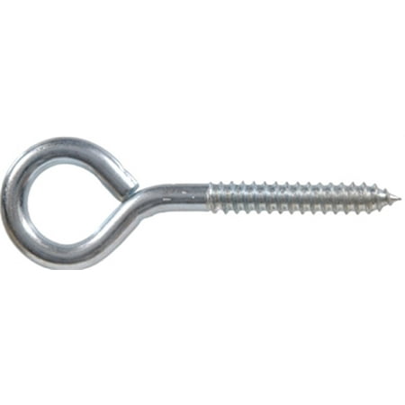 Lag Eye Bolt Eye - Part 321148 5/16 X 4 Zinc Eye Lag Bolt, by Hillman, Single Item, Great Value, N