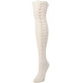thumbnail image 2 of MeMoi Marzipan Chevron Knit Over the Knee Boot Socks - Womens - Female, 9-11, Black, 2 of 4