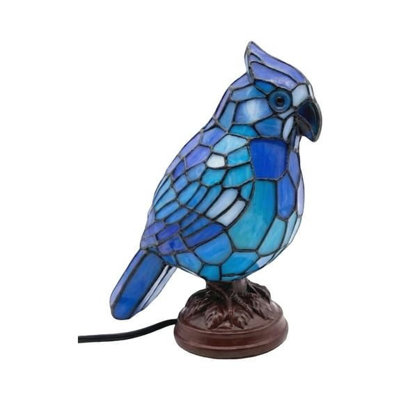 4"Bird Lamp Cardinal Lamp Bird Light Lamp Bird Light Bird Night Light Cardinalis Bird Lamp, Resin Cardinalis Night Light Christmas Decorations,Bird Desktop Ornament, Birds Gift, Blue