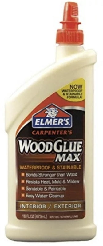 Elmer's E7310 16 oz Stainable Waterproof Carpenters Indoor/Outdoor Wood Glue - Quantity of 3