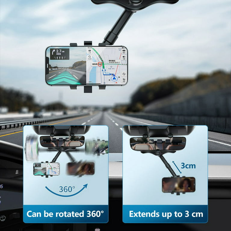 Hold Up 360°Rotatable and Retractable Car Phone Holder