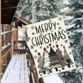 thumbnail image 3 of JANI Merry Christmas Trees House Flag 28x40 Inch Double Sided Burlap,Winter Buffalo Plaid Christmas Pine Tree Snowflake Large Flag Yard Holiday Outdoor Outside Xmas Farmhouse Decoration, 3 of 4