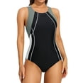 thumbnail image 1 of Charmo Women's One Piece Swimsuit Athletic Bathing Suits Training Sport Swimwear, 1 of 6
