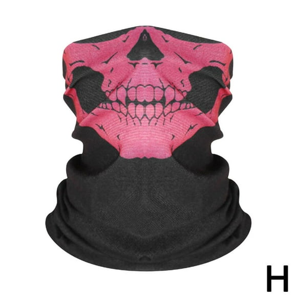 Pink one-size seamless headscarf multifunctional magic cycling mask warm surrounding Halloween props ever-changing skull outdoor mask