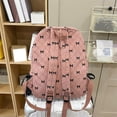 thumbnail image 4 of Yucurem Large Capacity Corduroy Backpack with Bow, Lightweight 15.75 inch Laptop Bag for Women, Aesthetic Daypack for College Travel (Pink), 4 of 8