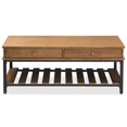 thumbnail image 4 of Baxton Studio Table Basse de Rangement Newcastle en Chêne Brun et Noir, 4 of 8