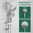 thumbnail image 3 of Akicon High Pressure Rain Shower Head with Handheld Spray Combo, Dual Shower Head with Height & Angle Adjustable Design, 6 Spray Settings Handheld Shower Head, Bathroom Shower System, 3 of 6
