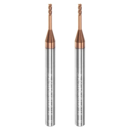 

Uxcell 1.5mm x 10mm x 4mm x 50mm Solid Carbide 4 Flute Square End Mill Cutter AlTiSin Coated 2 Pack