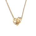 thumbnail image 4 of Collar sencillo de plata esterlina s925 con baño de vacío de oro rosa y doble corazón con letras en forma de corazón, regalo para novias, 4 of 6