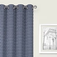thumbnail image 2 of Kate Aurora 2 Pack Amari Contemporary Lattice Light Filtering Grommet Top Window Curtain Panels - Assorted Colors, 84 in.Long, 2 of 3
