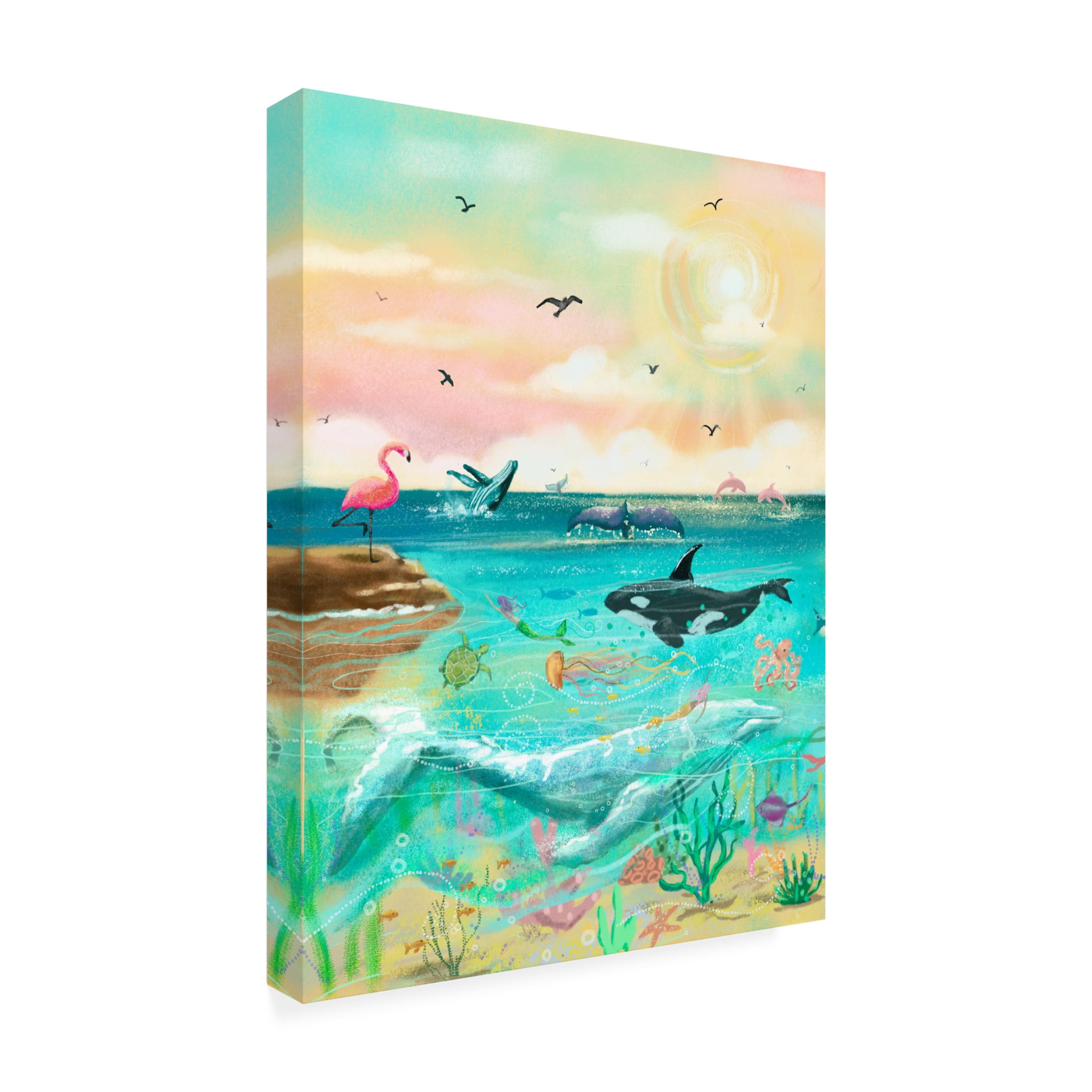 Canvas Wall Art - Christine Rotolo 'Under The Sea' Wall Art for Living Room, Bedroom, or Office Décor by Trademark Fine Art - 24 x 32 Inches