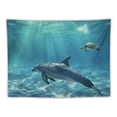 thumbnail image 5 of JRXY Dolphins Swimming in the Ocean Tapestry Painting, 5 of 6