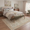 thumbnail image 2 of KUETH 8'x10' Vintage Floral Area Rugs for Living Room, Non Slip Machine Washable Forest Bird Rug, Low Pile Print Rug for Bedroom Dining Room Home Office, 2 of 5