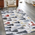thumbnail image 2 of 4'x6' Area Rugs, Blue Grey Christmas Indoor Outdoor Area Rug for Living Room Bedroom, Watercolor Tree Xmas Snowflake Washable Bathroom Rugs Kitchen Floor Carpet Mats Home Decor Aesthetic, 2 of 8