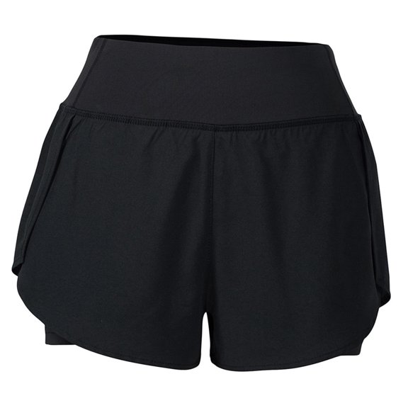 Women Running Shorts With Pocket Wide Waistband Coverage Layer Liner Lounging Sport Leggings Fitness Workout Athletic Gym Home Sportswear