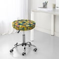 thumbnail image 7 of Round Bar Stool Seat Covers, Retro Boho Elephants Elastic Round Chair Cover Stool Seat Slipcover Bar Stool Cushions Round Pad for 12-14 inch, 7 of 7