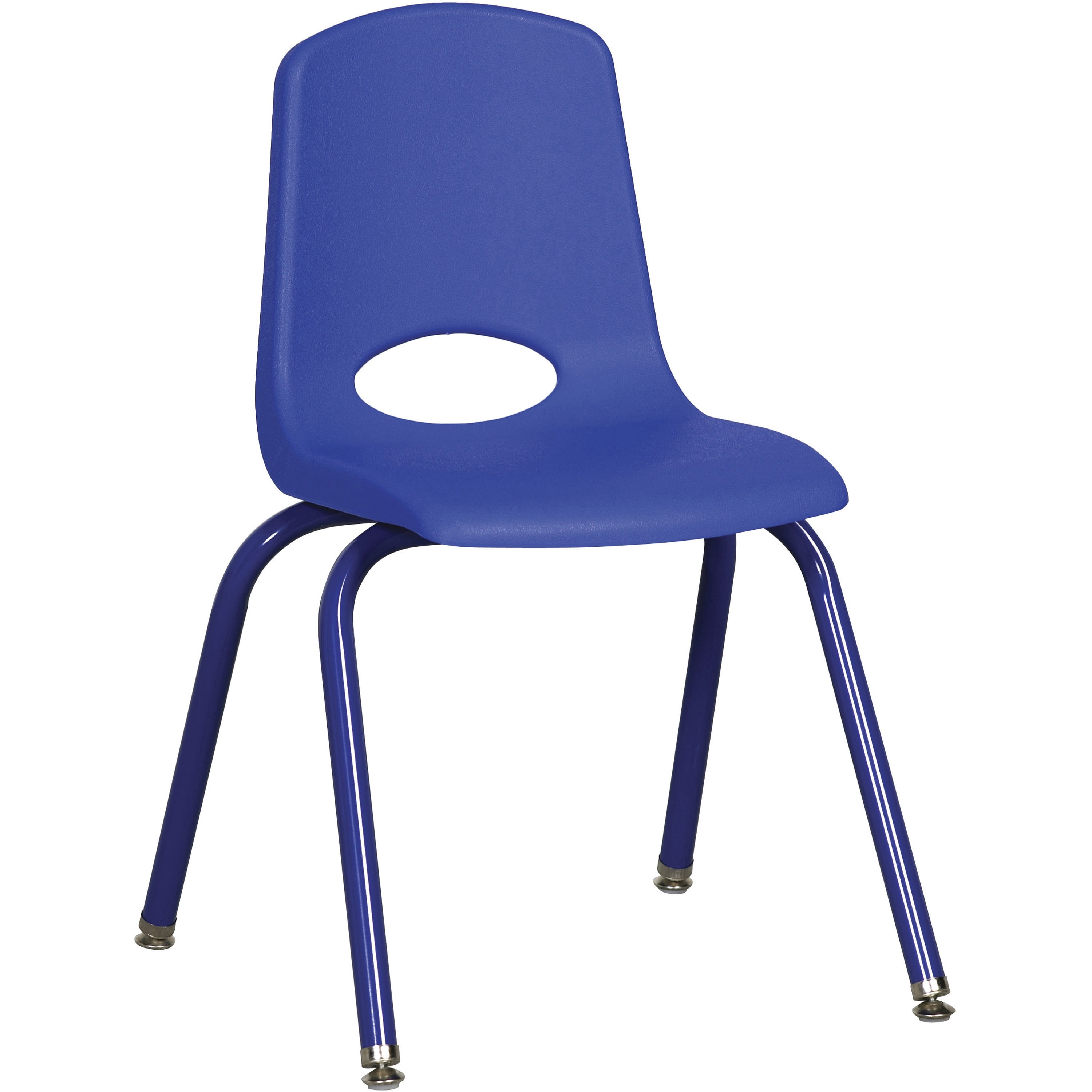 ECR4Kids Stack Chairs Matching Leg 16" 6/CT Blue 2195BLG