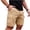 Khaki, variant on Men's Cargo Shorts 9" Inseam Quick Dry Hiking Work Utility Short Pants, Elastic Waistband with Drawstring Multi Pocket Outdoor Knee Length ShortsLightweight Breathable Summer