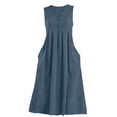 thumbnail image 5 of yillto Summer Dress Womens Sleeveless V Neck Pullover Dresses Casual Plain Maxi Dress with Pockets, 5 of 5