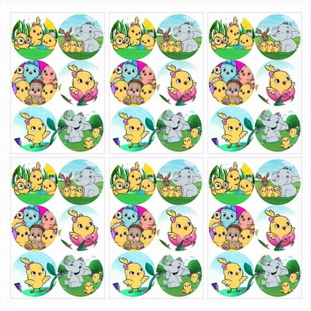 Canticos Stickers Party Favors Labels Birthday Thank You Themed Round Circle Baby Shower 60pcs