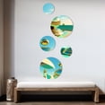 thumbnail image 3 of Designart "Golden Spheres Infinity II" City Metal Wall Art Set of 5 Piece, 3 of 5