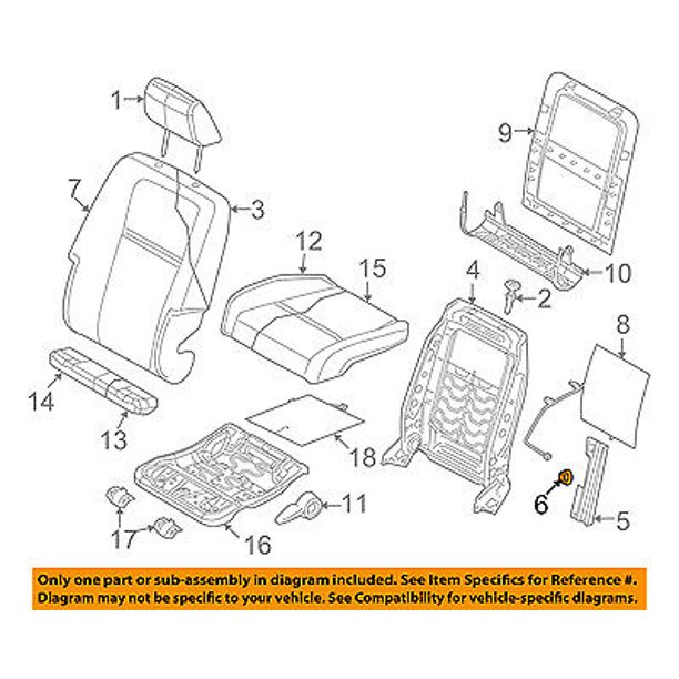 Dodge CHRYSLER OEM Journey Driver SeatSeat Back Frame Bolt Right