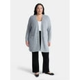 thumbnail image 2 of Time and Tru Women’s and Women’s Plus Super Soft Longline Cardigan Sweater, Lightweight, Size XS-4X, 2 of 5